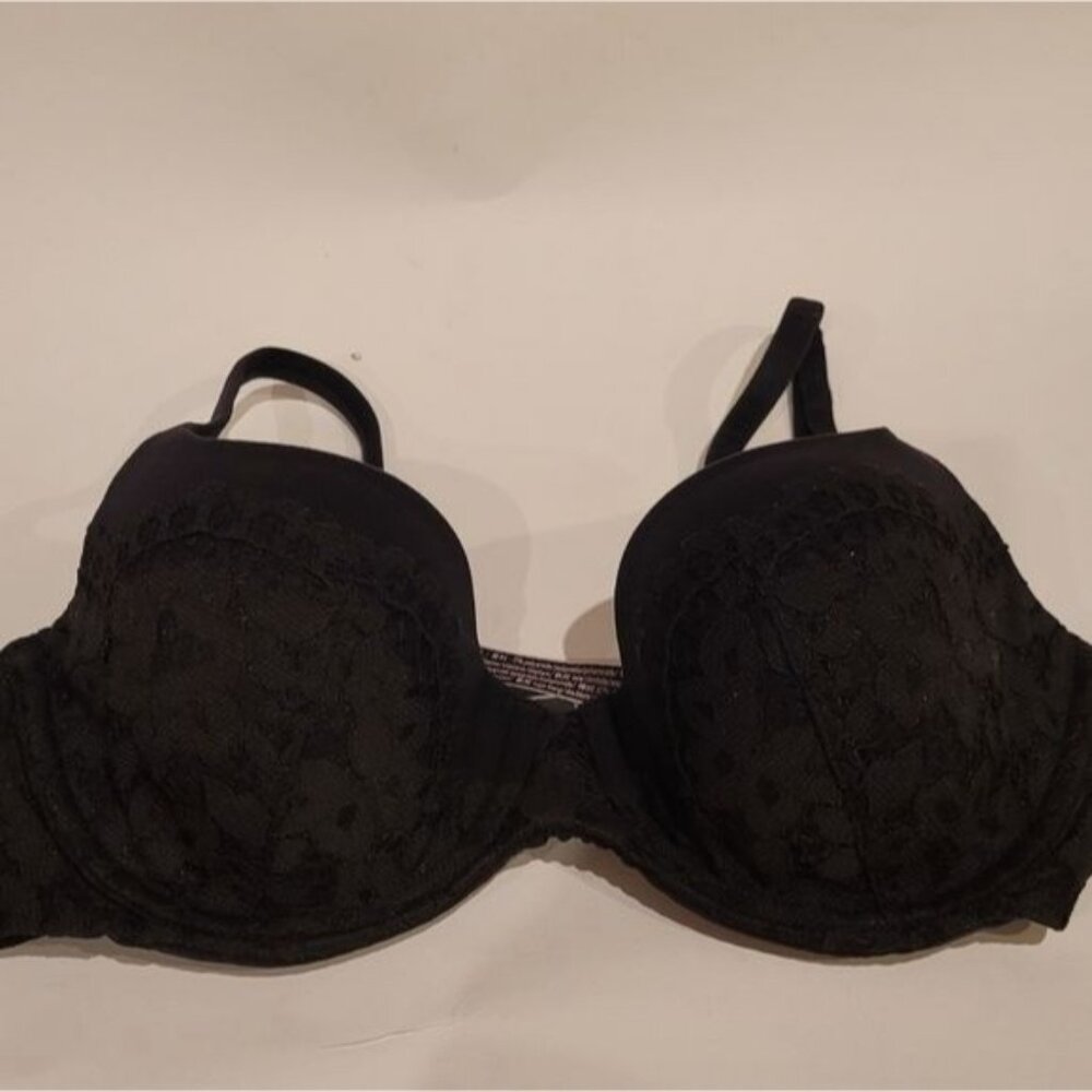 Body By Victoria Secret's Bra Lined Demi Black Solid Lace Size 32d 32 D